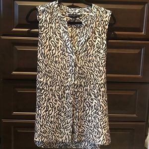 BR Animal print silk blouse